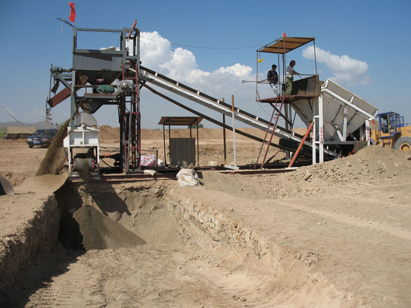 石英砂生产线新疆现场